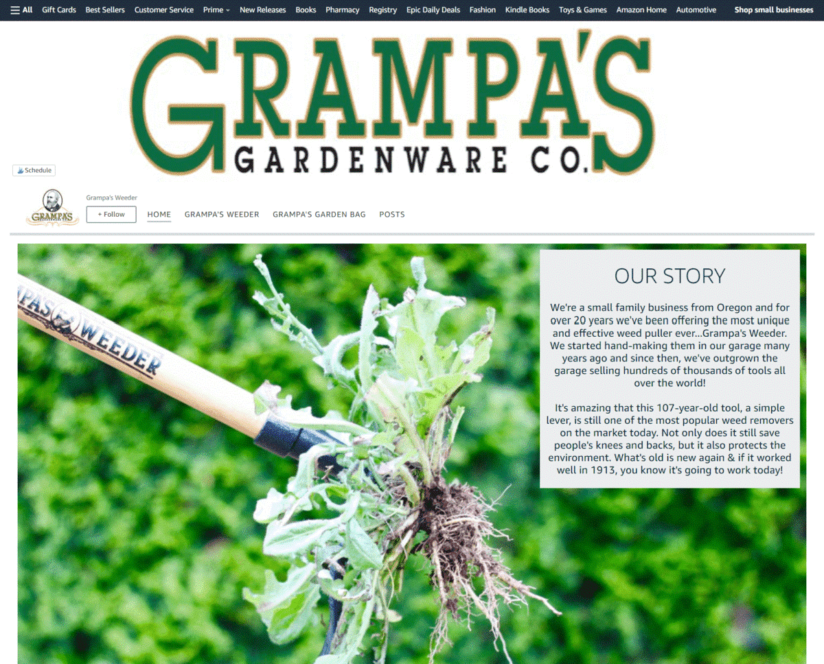 grampa gardenware amazon store