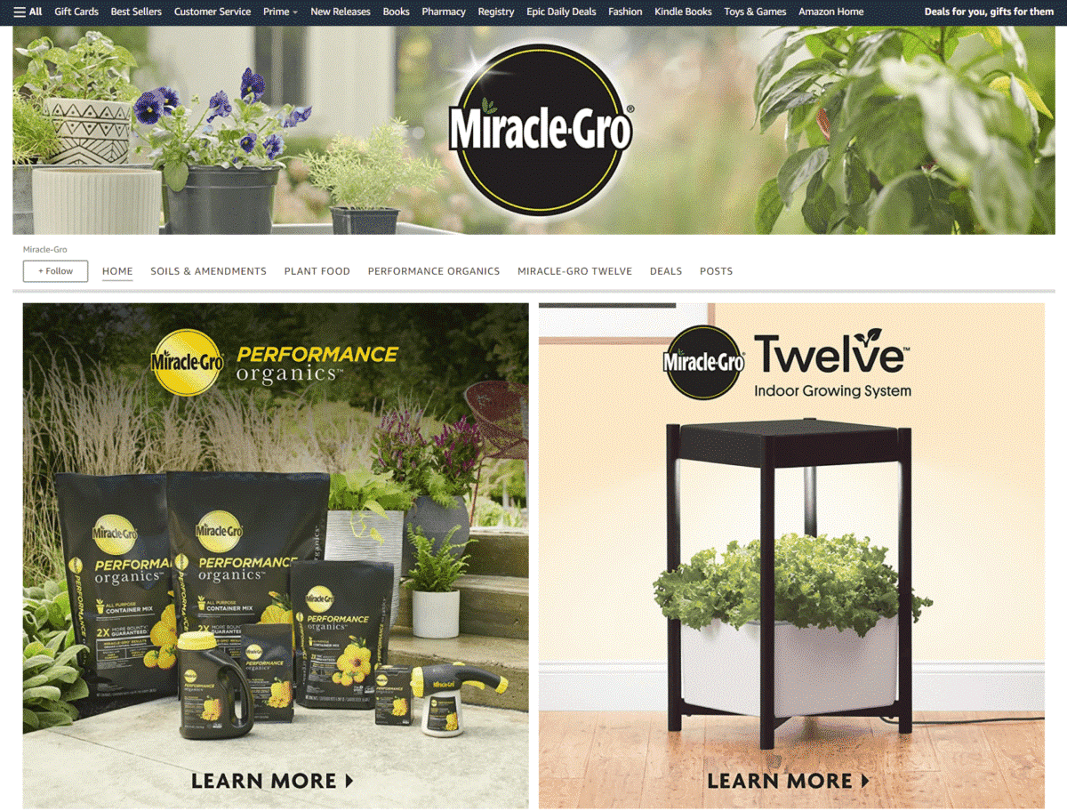 miracle grow amazon store