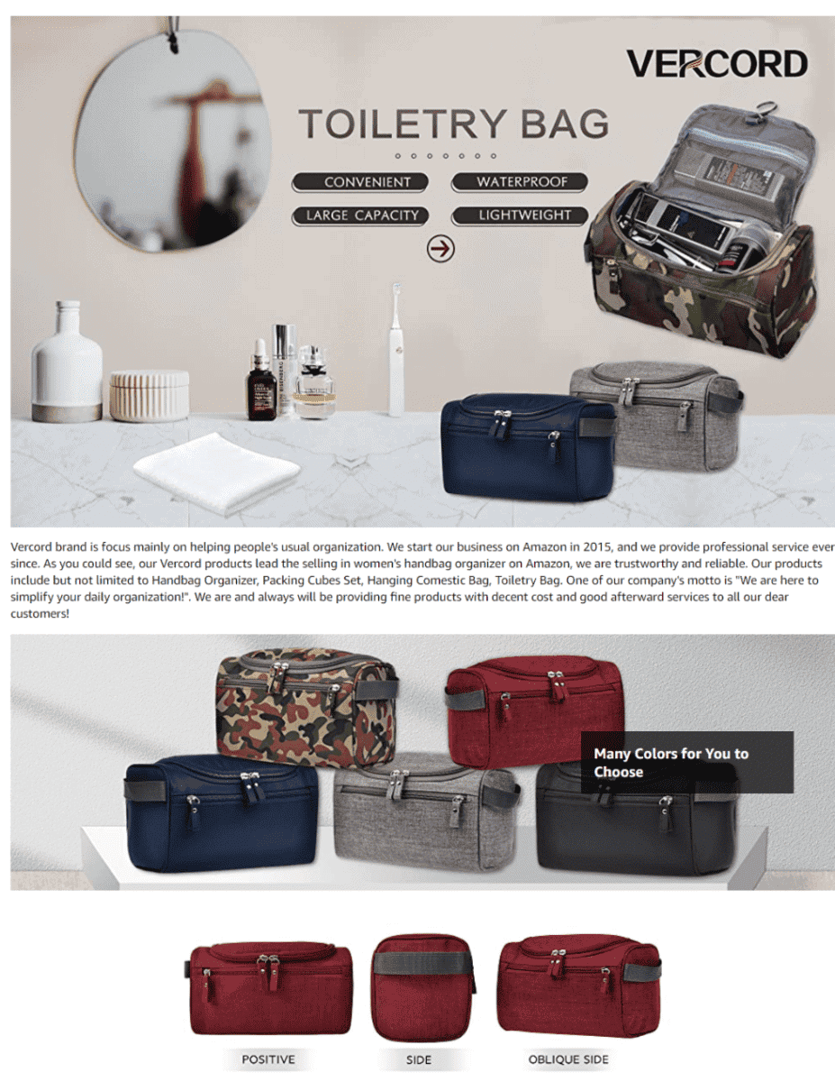 Vercord Mens Toiletry Bag Amazon EBC Examples