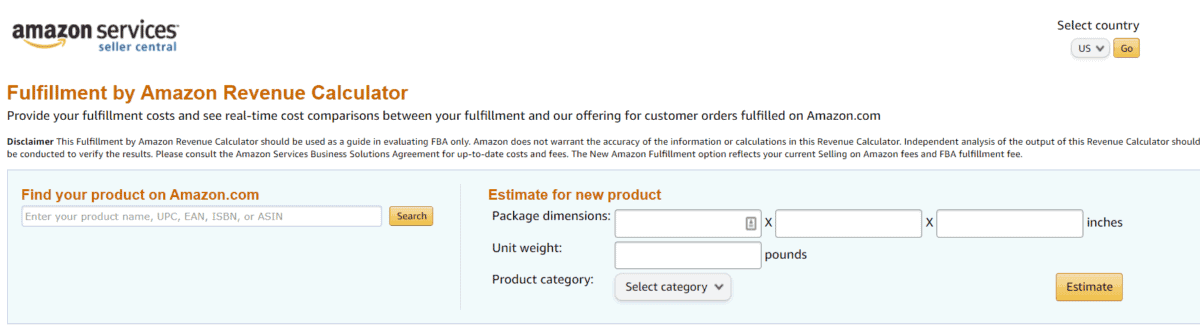 Amazon FBA Calculator