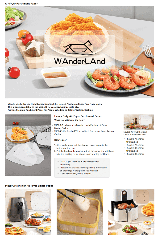 Wanderland Air Fryer Amazon Enhanced Brand Content Examples