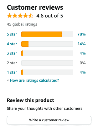 Customer Reviews Section Amazon