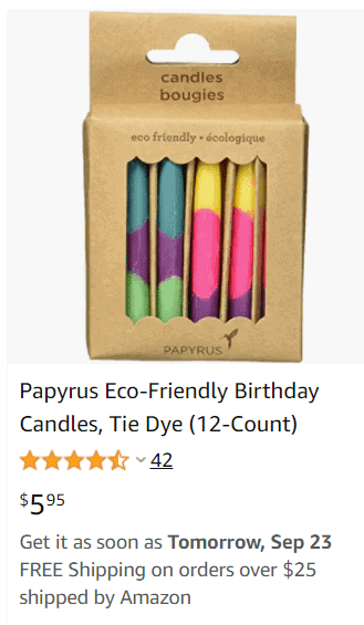 Eco-friendly birthday candles