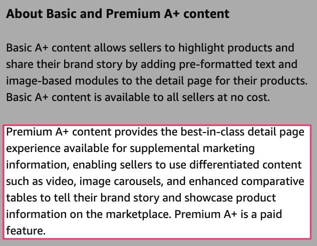 A++ Content or Premium A+ Content