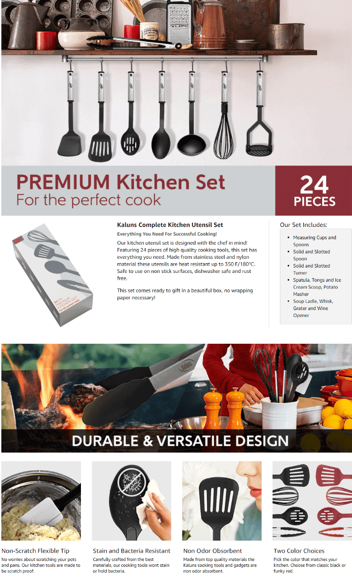 Kaluns Kitchen Cooking tools & utensils Amazon EBC Examples