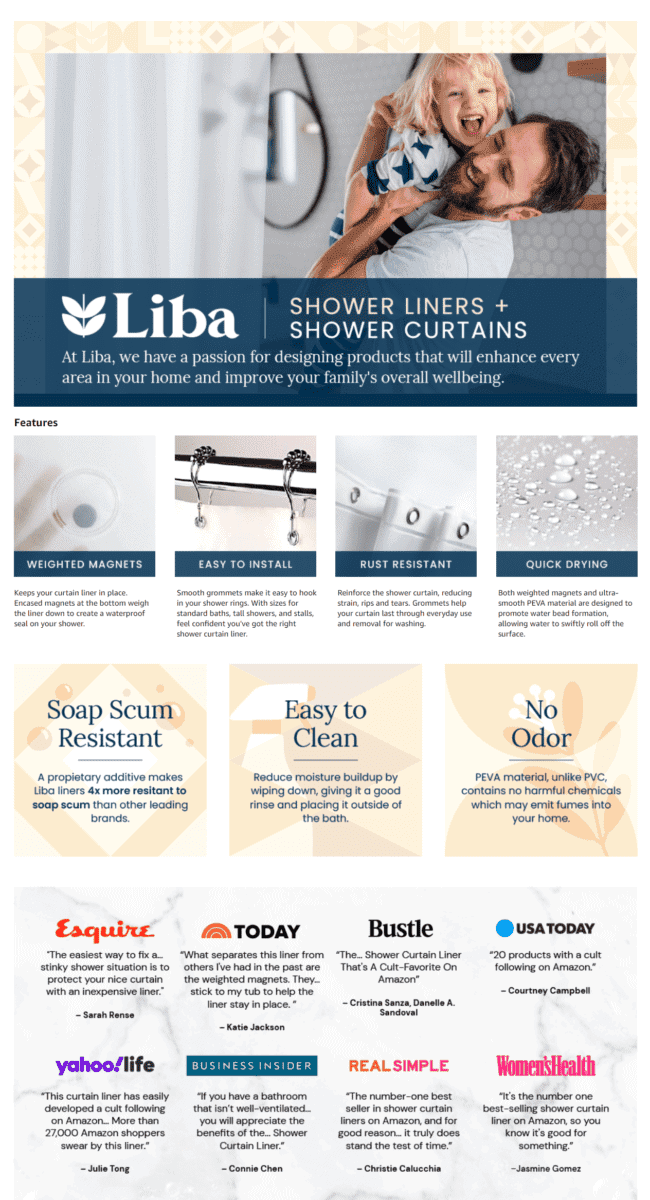 Inspiring Amazon Enhanced Brand Content Examples by LiBa
