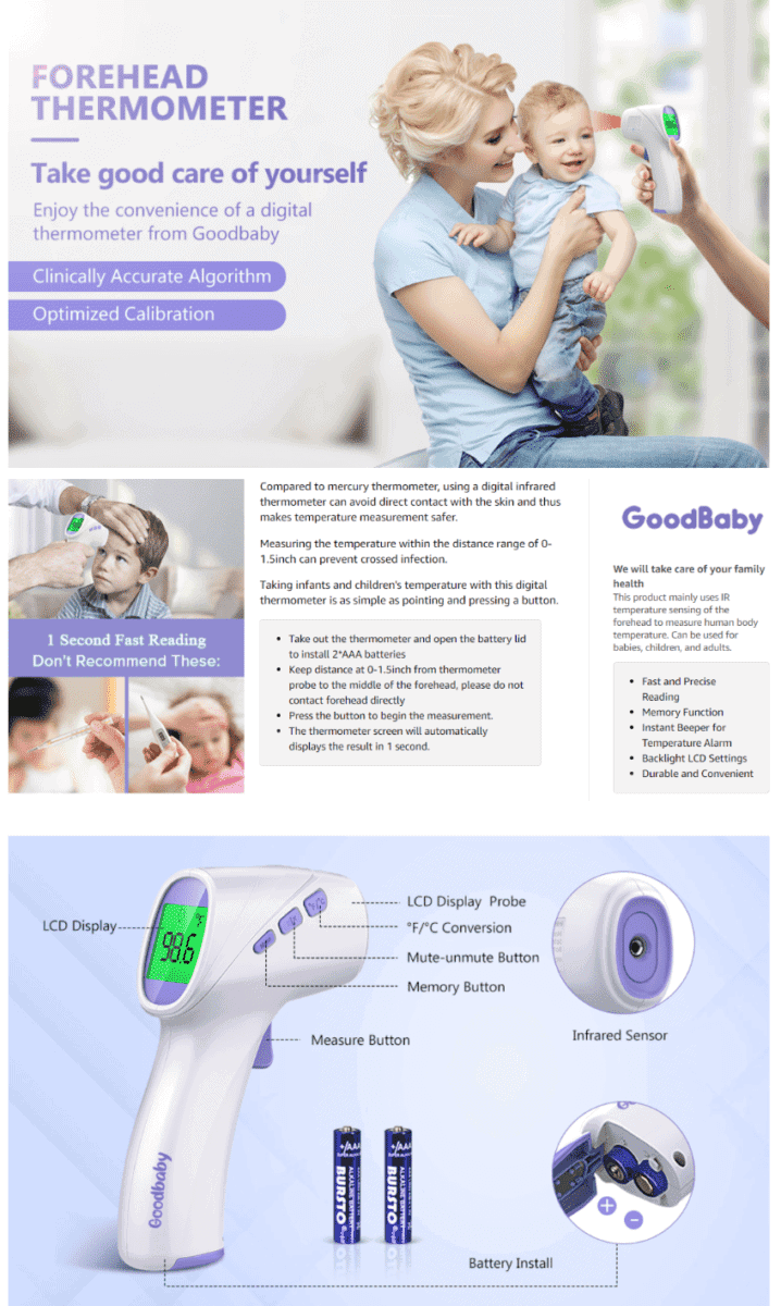 Good Baby Forehead Thermometer Amazon EBC Examples