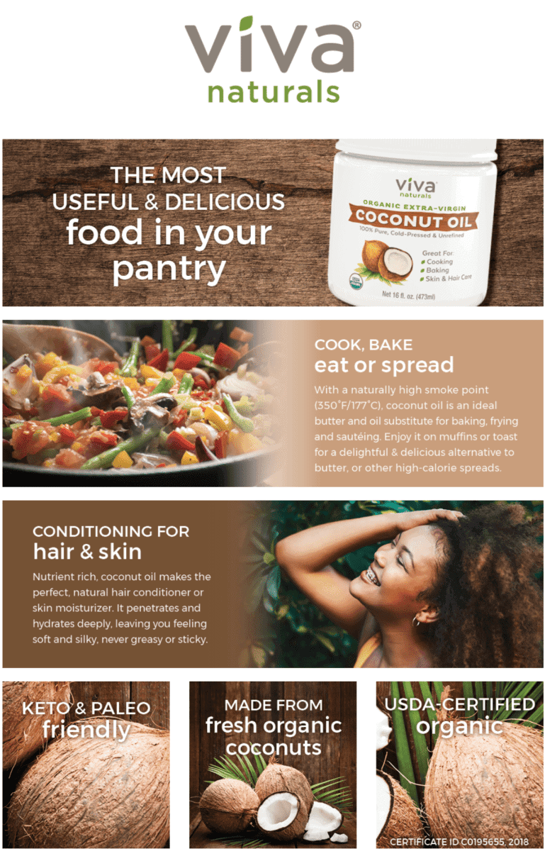 Viva Naturals Amazon Enhanced Brand Content Examples