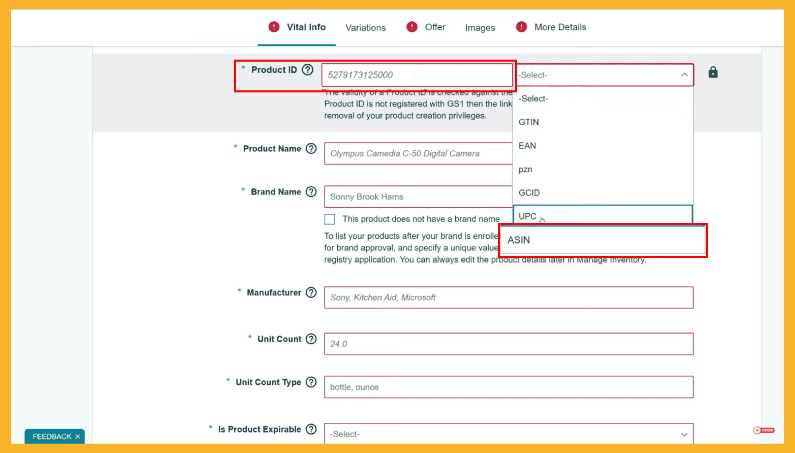 Incorrect Product Details