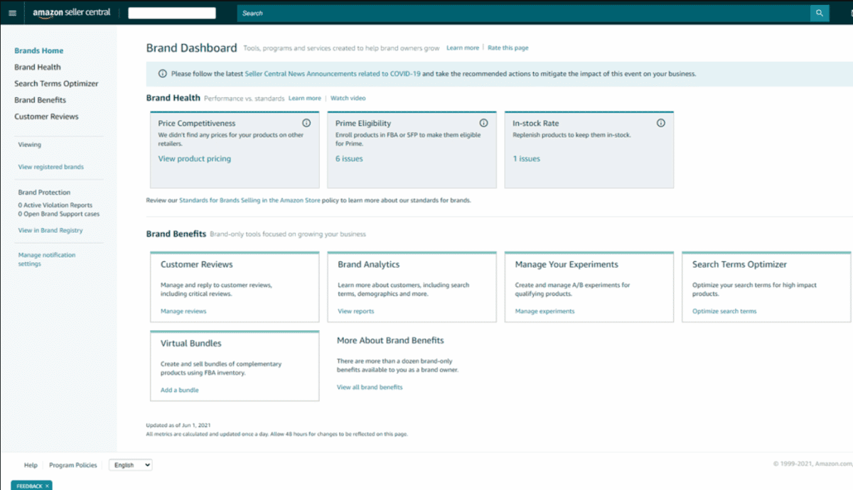 brand dashboard