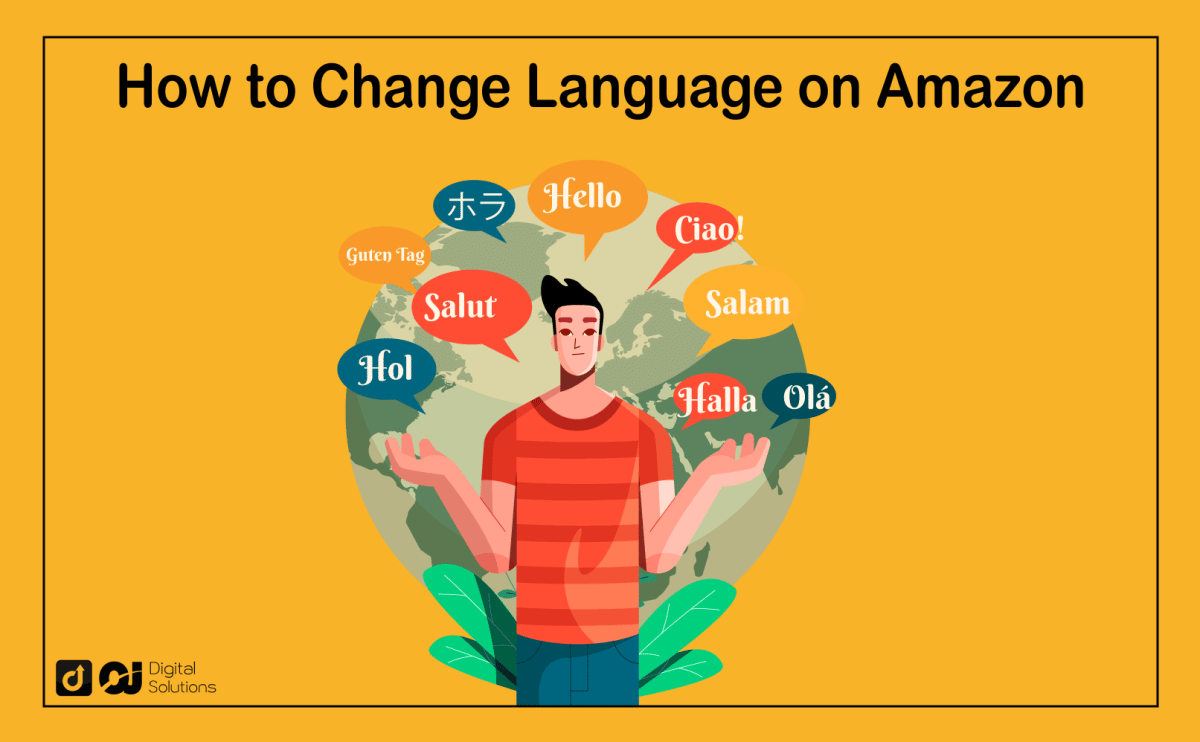 how to change language on amazon