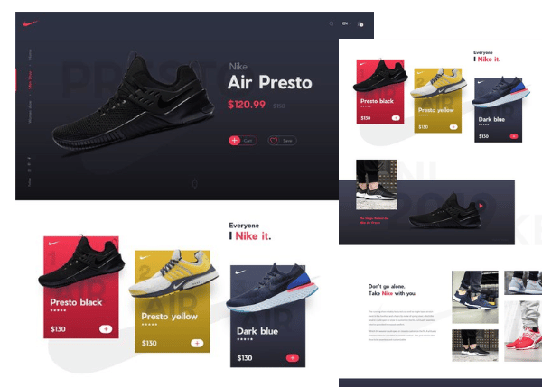 product landing page