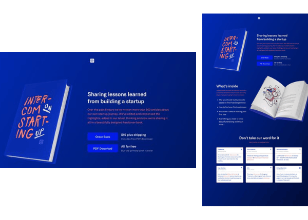  This product landing page template is perfect for selling books.