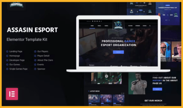  The Assasin product landing page is perfect for gamers and tech enthusiasts.