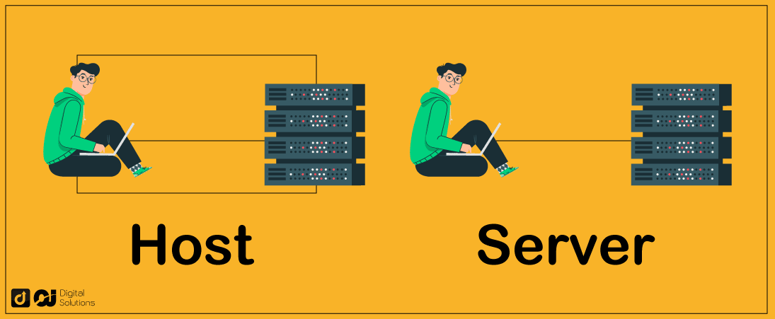 difference between hosting and server