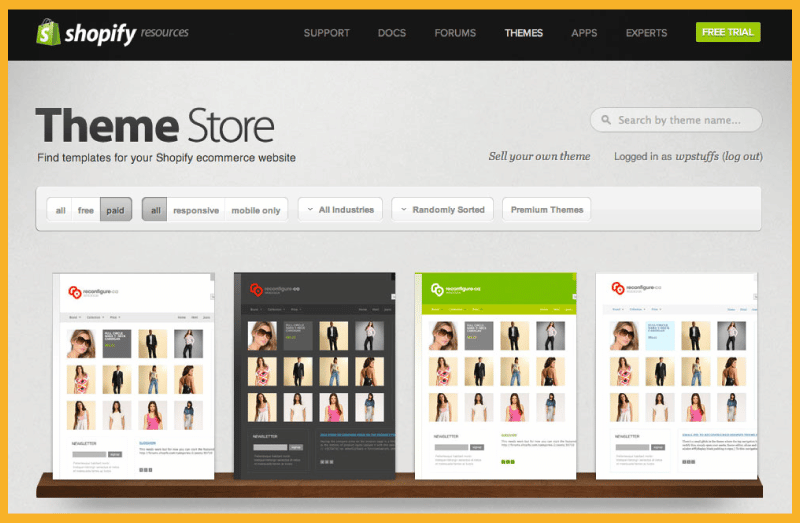 Head back to Online Store and click Themes