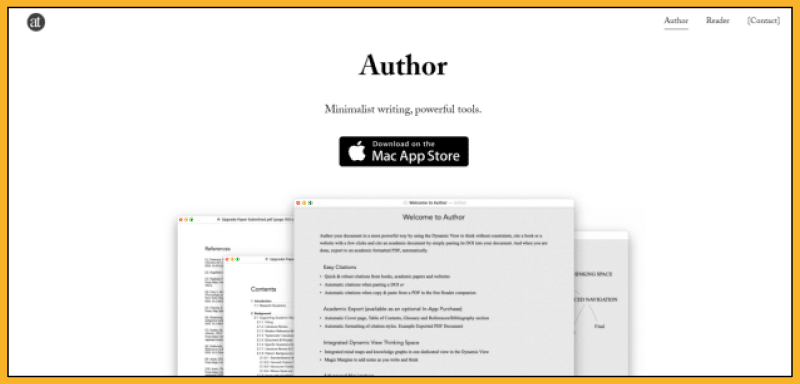 Author is a Mac App that helps you writing process