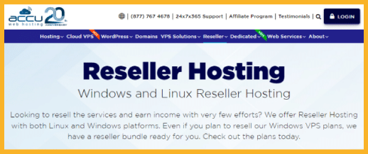 AccuWeb offers Windows reseller hosting while some of the best reseller hosting services