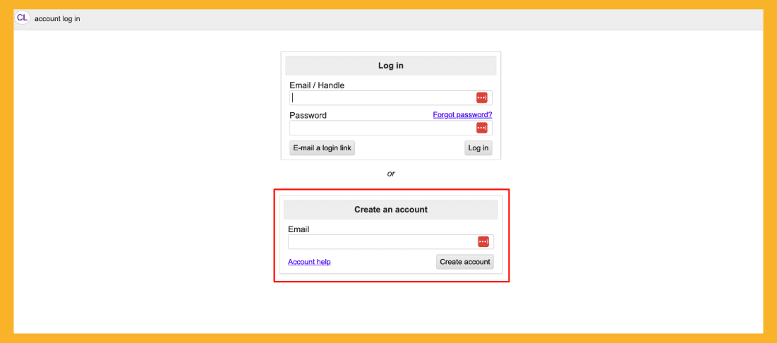 Create a Craigslist Account