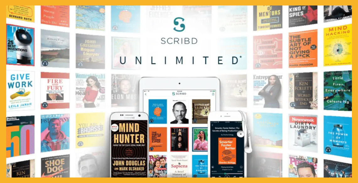 unlimited reading and listening to scribd's library