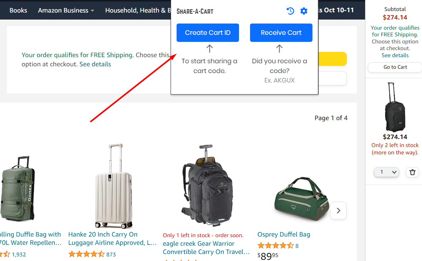 Creating a cart ID