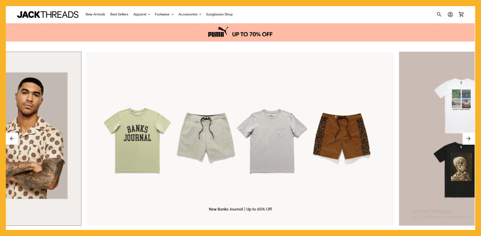 jackthreads homepage