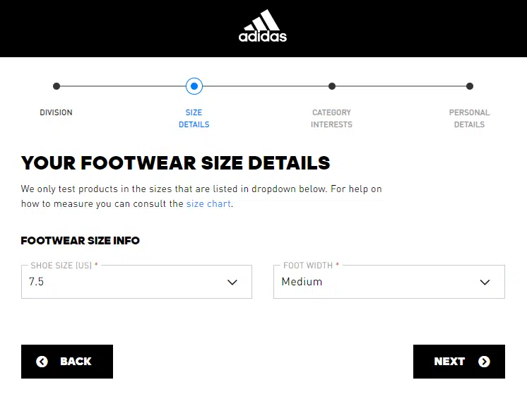 Adidas us 2025 buy online quiz