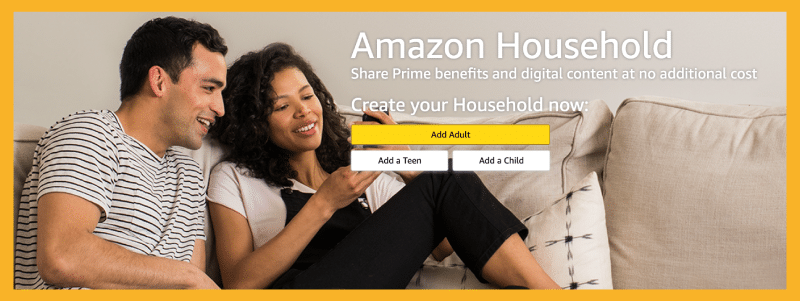 Amazon Household homepage