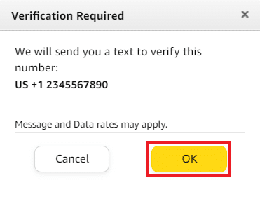 verification text